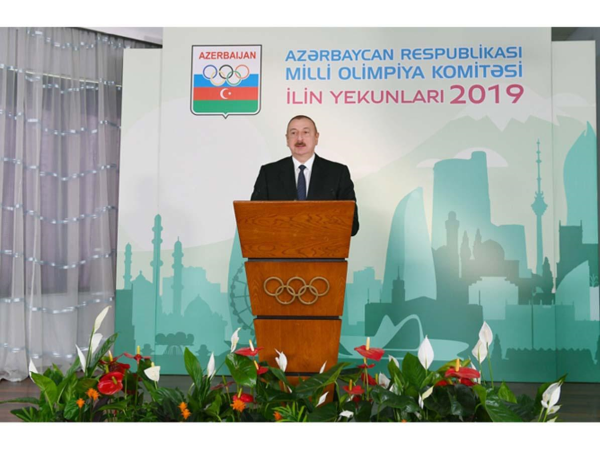 Azərbaycan Prezidenti İlham Əliyev 2019-cu ilin idman yekunlarına həsr olunan mərasimdə iştirak edib